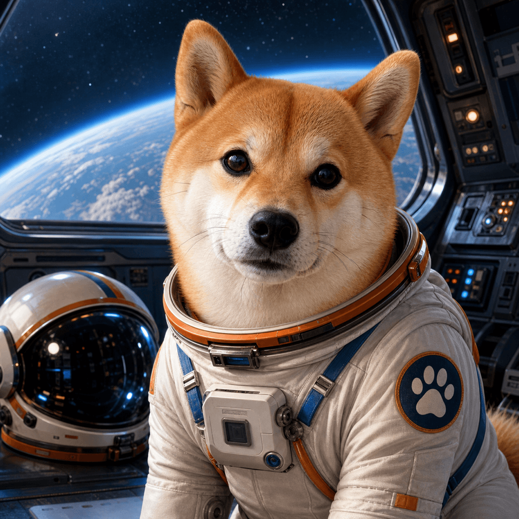 Astronaut custom pet portrait example