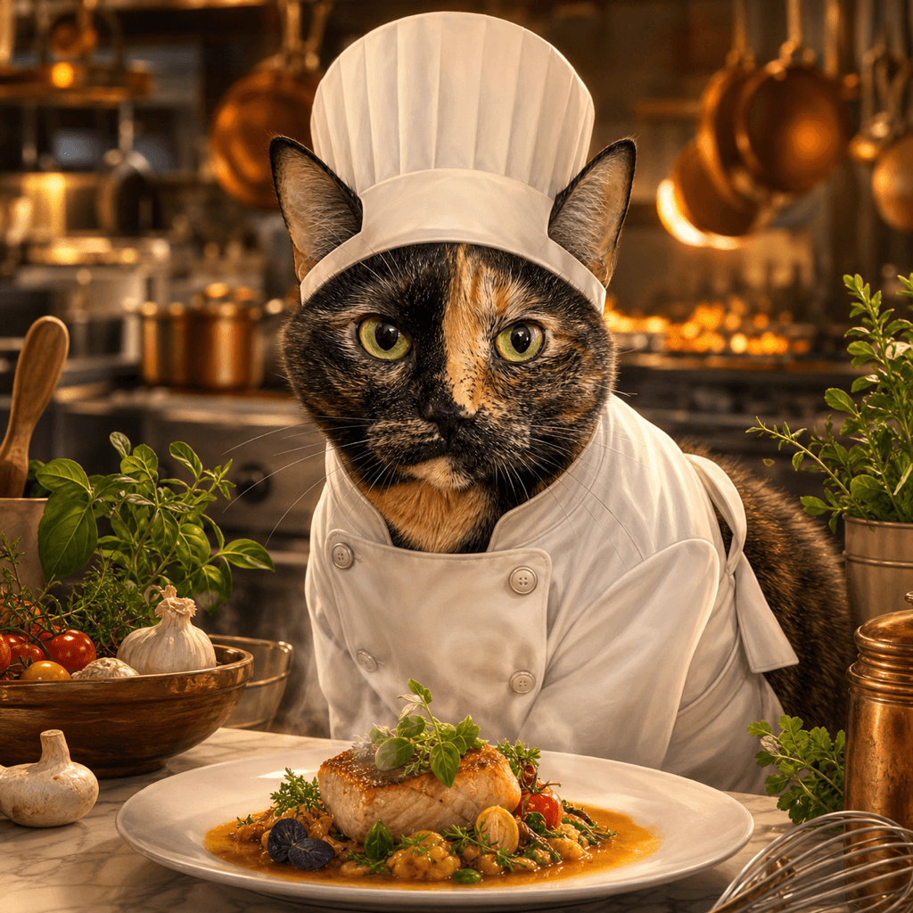 Chef custom pet portrait example