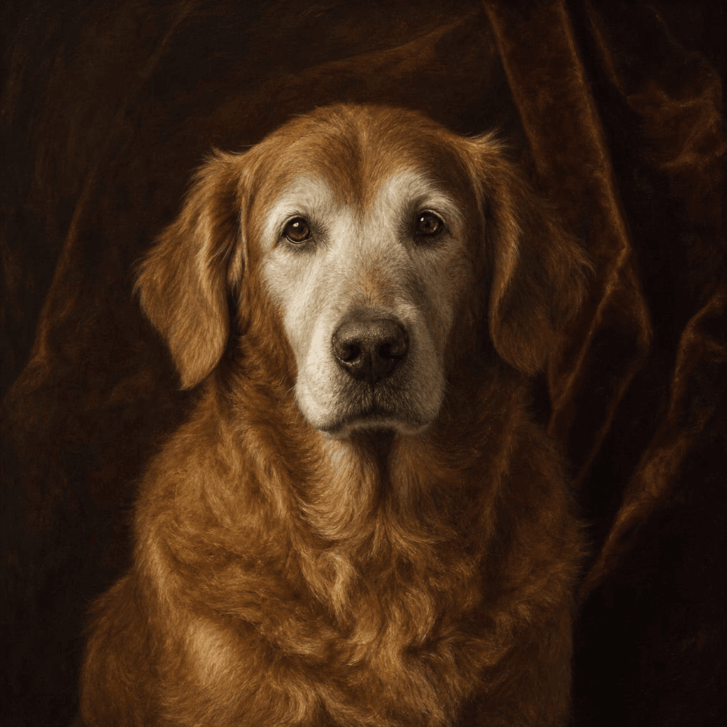 Classic Portrait custom pet portrait example