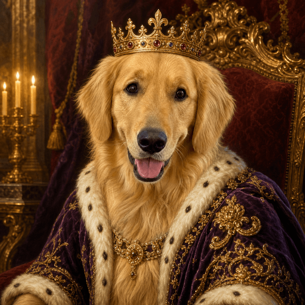 Royal Portrait custom pet portrait example